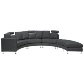 Sofa półokrągła 7-osobowa modułowa szara Rotunde 1 szt.