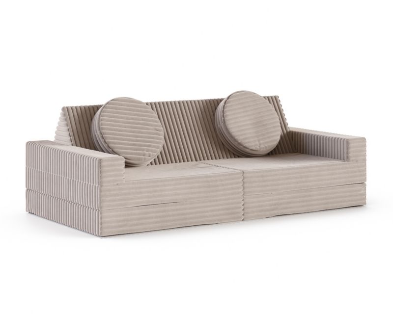 Sofa ŚPIJZDROWO sofka modułowa beżowa wielofunkcyjna 160x160x13 1 szt.