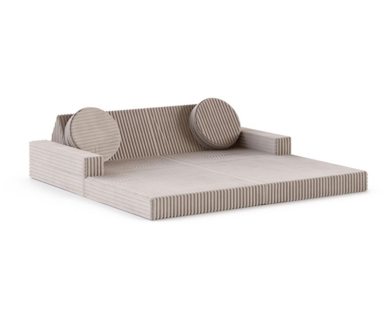 Sofa ŚPIJZDROWO sofka modułowa beżowa wielofunkcyjna 160x160x13 1 szt.
