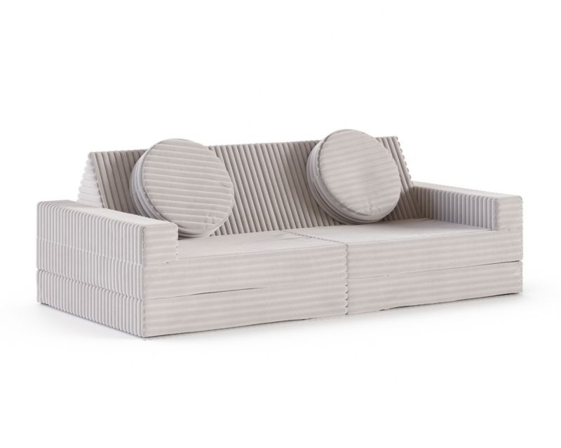 Sofa ŚPIJZDROWO sofka modułowa szara wielofunkcyjna 160x160x13 1 szt.