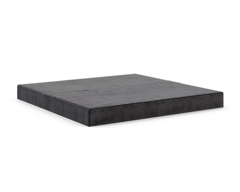 Sofa ŚPIJZDROWO sofka rozkładana FLIP czarna sztruks 200x200x20 cm 1 szt.