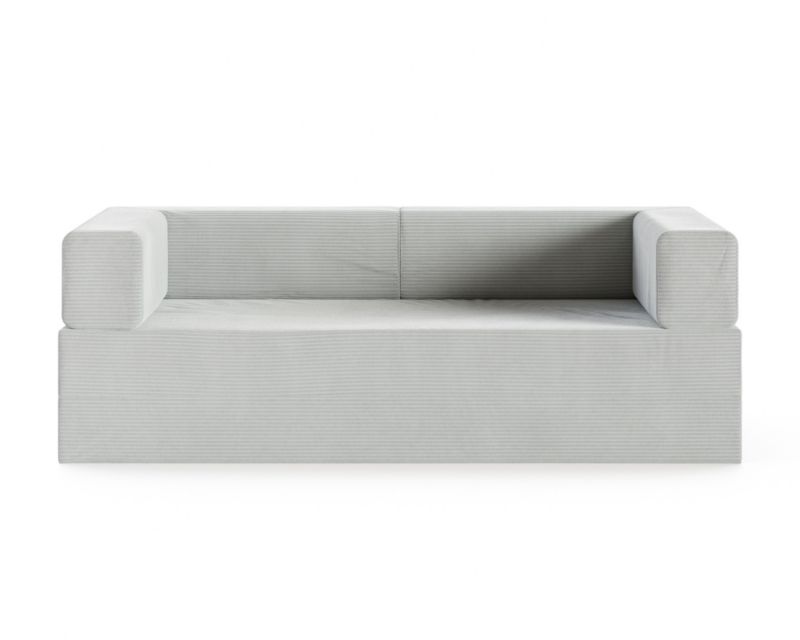 Sofa ŚPIJZDROWO sofka rozkładana FLIP szara sztruks 200x200x20 cm 1 szt.