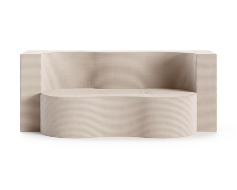 Sofa ŚPIJZDROWO sofka rozkładana SWING beżowa sztruks 120x200x40 cm 1 szt.