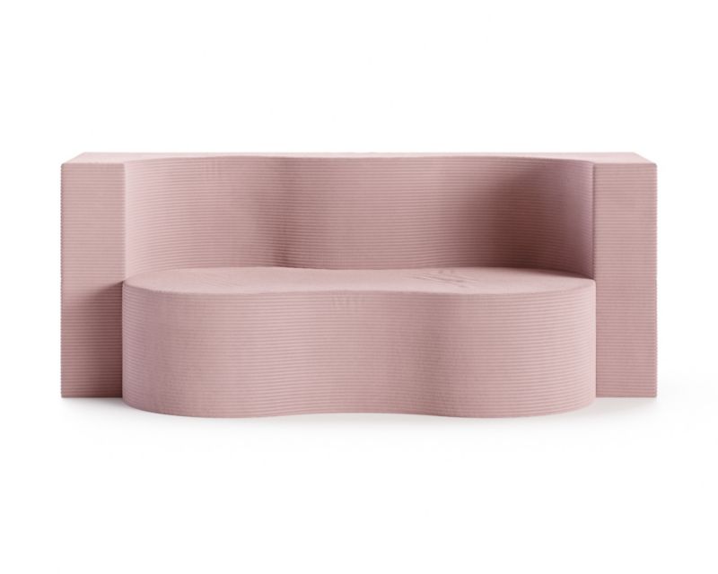 Sofa ŚPIJZDROWO sofka rozkładana SWING różowa sztruks 120x200x40 cm 1 szt.