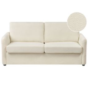 Sofa rozkładana Bennas Jasnobeżowy Boucle 1 szt.