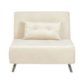 Sofa rozkładana Farris Kremowy Welur 1 szt.