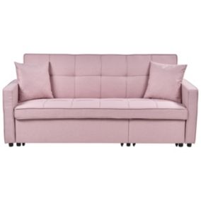 Sofa rozkładana Glomma Pastelowy róż 1 szt.