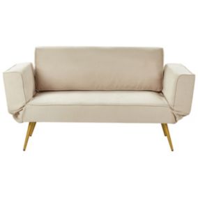 Sofa rozkładana Saarela Beżowy 1 szt.