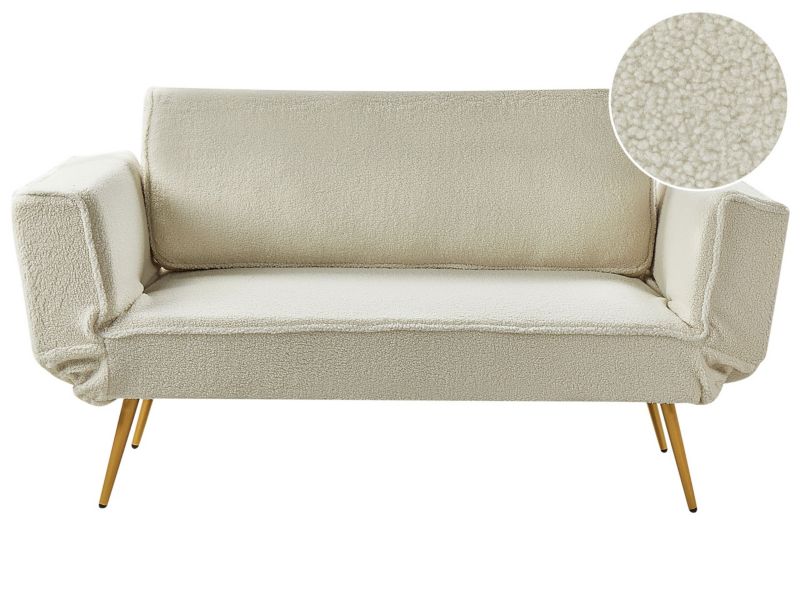 Sofa rozkładana Saarela Złamana biel 1 szt.