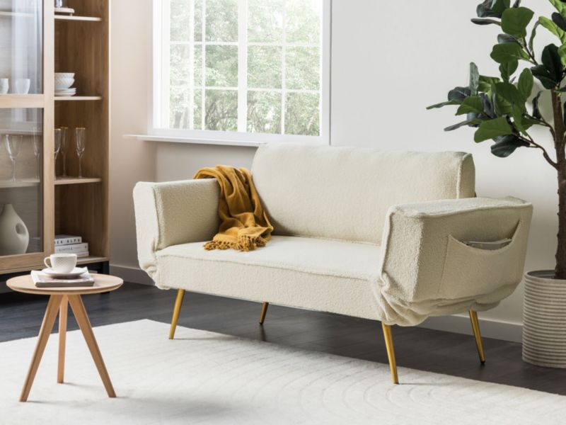 Sofa rozkładana Saarela Złamana biel 1 szt.