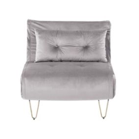 Sofa rozkładana Vestfold Szary Welur 1 szt.
