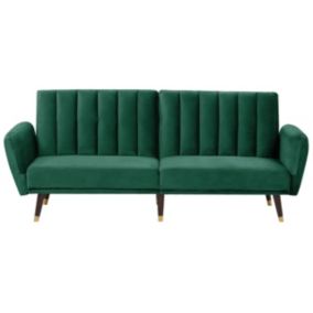 Sofa rozkładana Vimmerby Szmaragdowy Welur 1 szt.