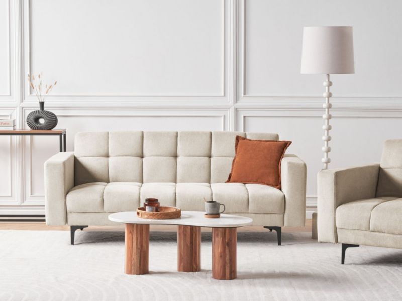 Sofa trzyosobowa Alnes Beżowy 1 szt.