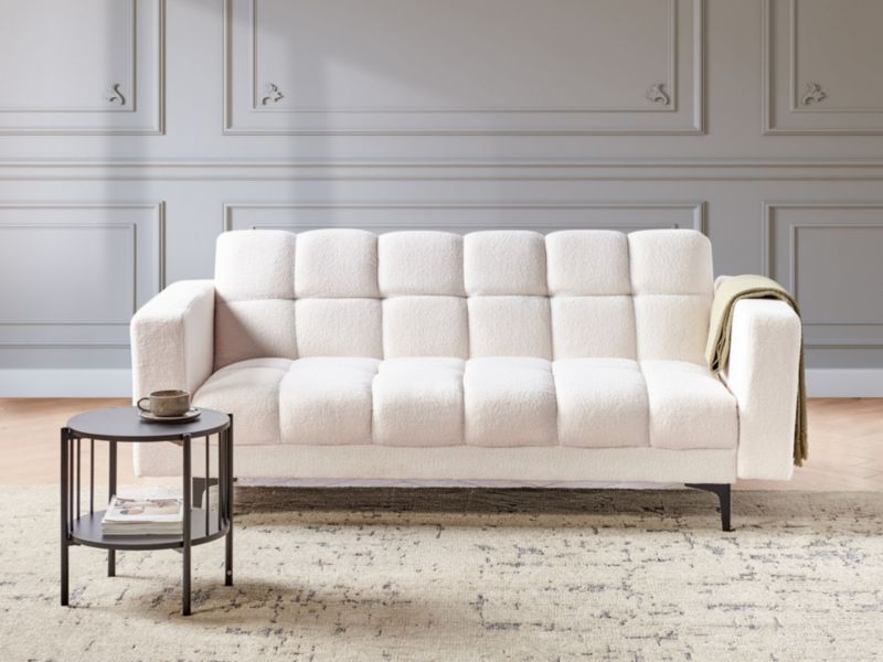 Sofa trzyosobowa Alnes Biały Boucle 1 szt.