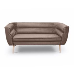 Sofa trzyosobowa Bettso Maro na drewnianych nogach w stylu skandynawskim czekoladowy 1szt.