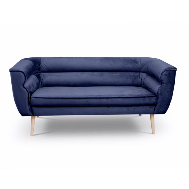Sofa trzyosobowa Bettso Maro na drewnianych nogach w stylu skandynawskim granatowy 1szt.