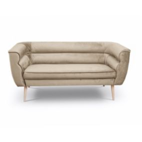 Sofa trzyosobowa Bettso Maro na drewnianych nogach w stylu skandynawskim orzechowy 1szt.