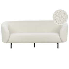 Sofa trzyosobowa boucle biało-czarna Loen 1 szt.