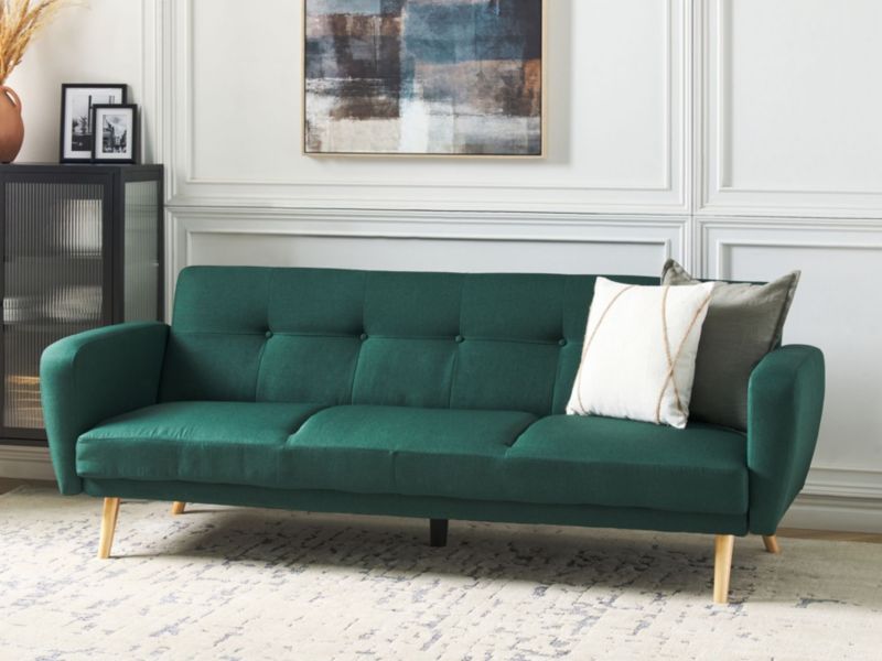 Sofa trzyosobowa Florli Ciemnozielony 1 szt.