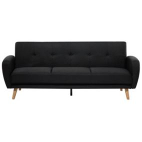 Sofa trzyosobowa Florli Czarny 1 szt.
