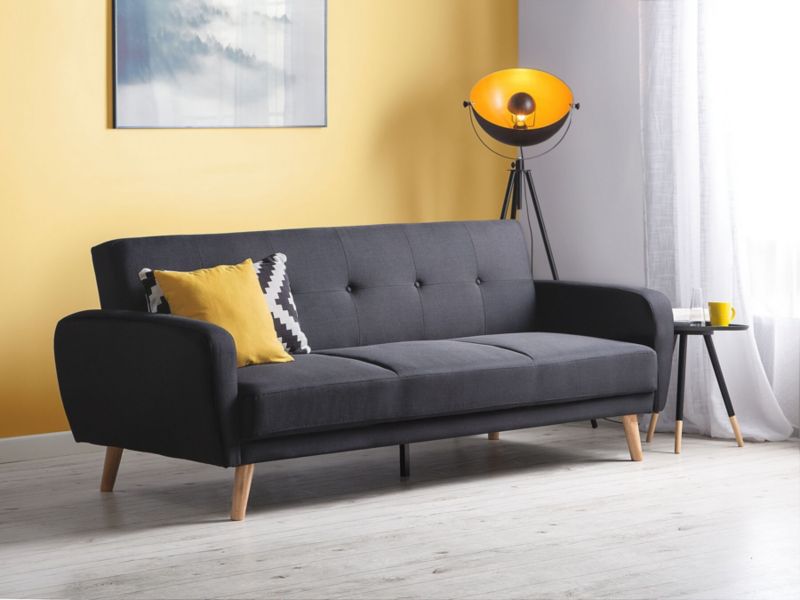 Sofa trzyosobowa Florli Czarny 1 szt.