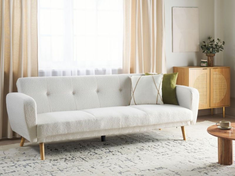 Sofa trzyosobowa Florli Złamana biel Boucle 1 szt.