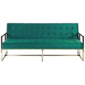 Sofa trzyosobowa Marstal Szmaragdowy Welur 1 szt.