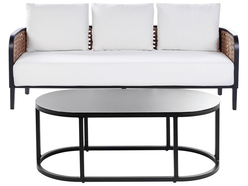 Sofa trzyosobowa Montefalco Metal Biały 1 kpl