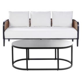 Sofa trzyosobowa Montefalco Metal Biały 1 kpl