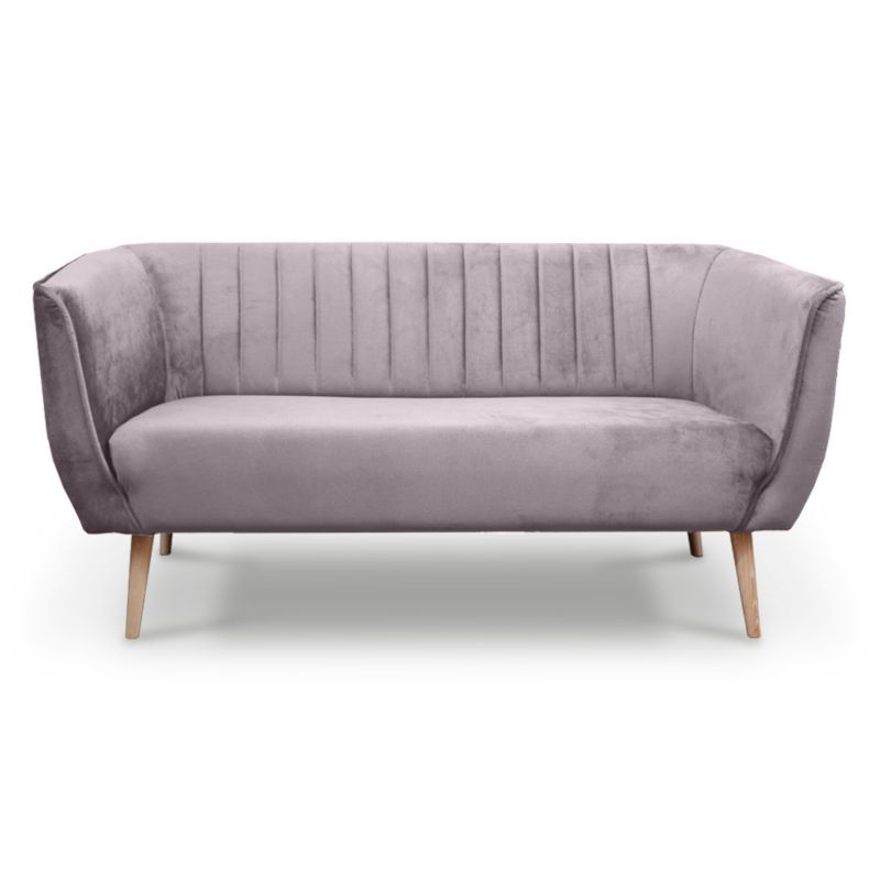 Sofa trzyosobowa z przeszyciami Bettso Pik do salonu na drewnianych ...