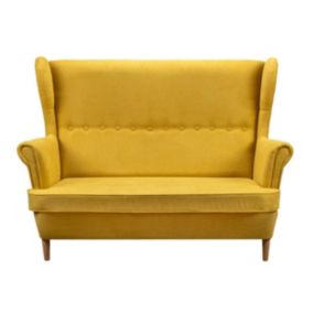 Sofa uszak nierozkładana skandynawska Bonni Denver Żółta 1 szt.