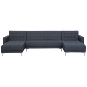 Sofa w kształcie U Aberdeen Ciemnoszary Uniwersalny 1 szt.