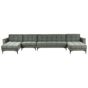Sofa w kształcie U Alnes Ciemnozielony Symetryczny 1 szt.