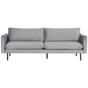 Sofa welurowa 3-osobowa szara Vinterbro 1 szt.