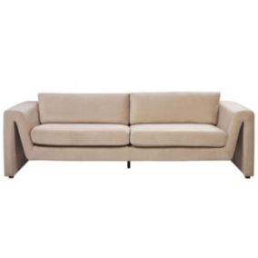 Sofa welurowa beżowa Maunu 1 szt.
