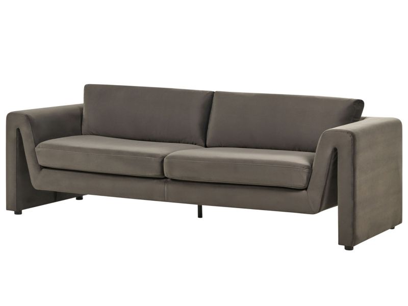 Sofa welurowa grafitowa szara Maunu 1 szt.