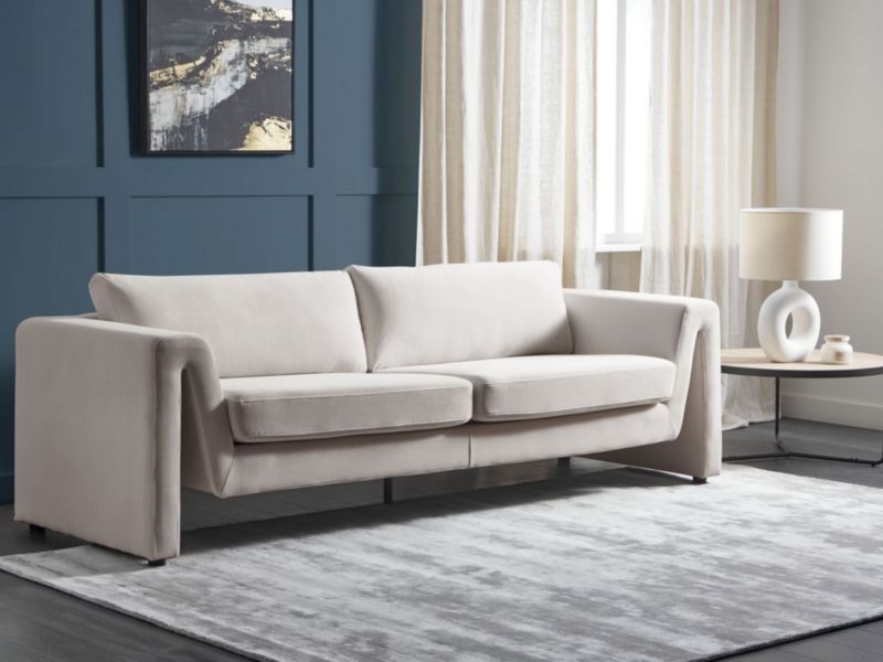 Sofa welurowa jasnobeżowa Maunu 1 szt.
