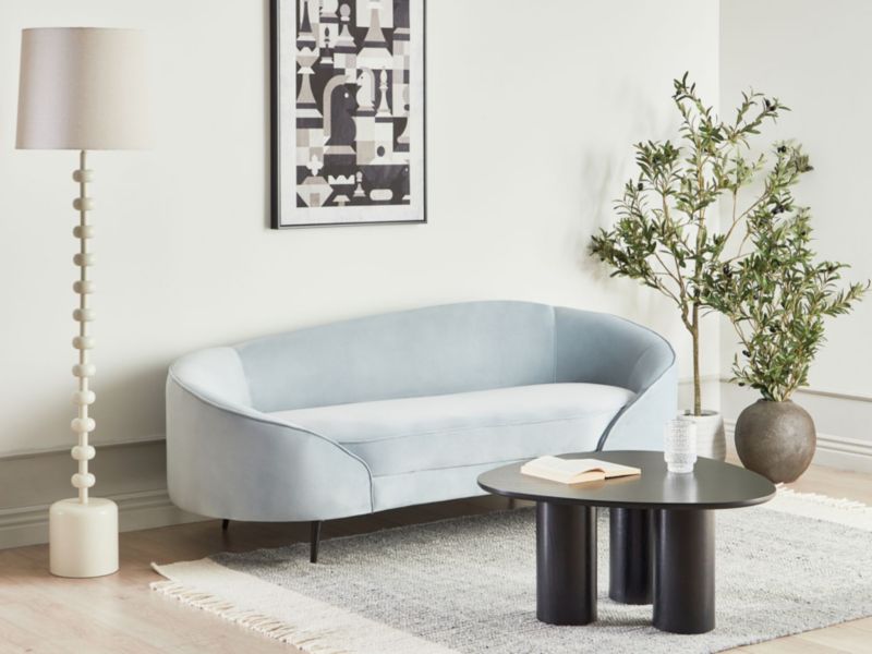 Sofa welurowa niebieska Savar 1 szt.