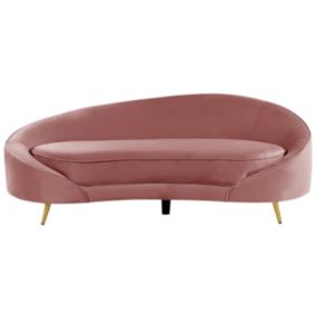Sofa welurowa różowa Savar 1 szt.