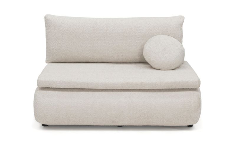 Sofa z funkcją spania MebleMWM LEETIE 120 anthology 01 boucle poduszka w zestawie 1 szt.