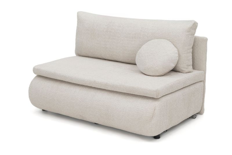 Sofa z funkcją spania MebleMWM LEETIE 120 anthology 01 boucle poduszka w zestawie 1 szt.