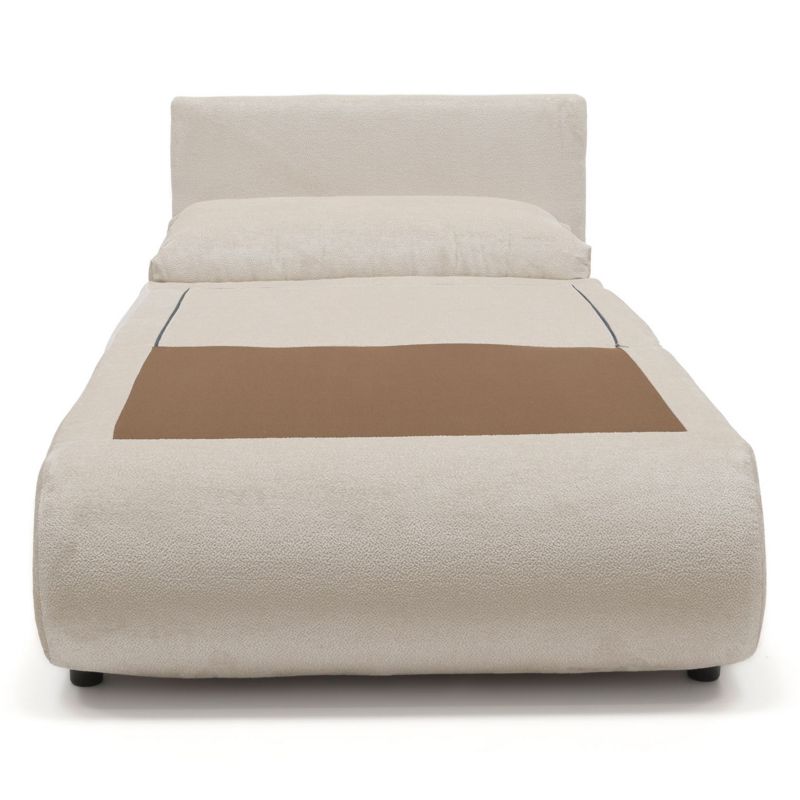 Sofa z funkcją spania MebleMWM PETITE 80 aphrodite 01 welur poduszka w zestawie 1 szt.