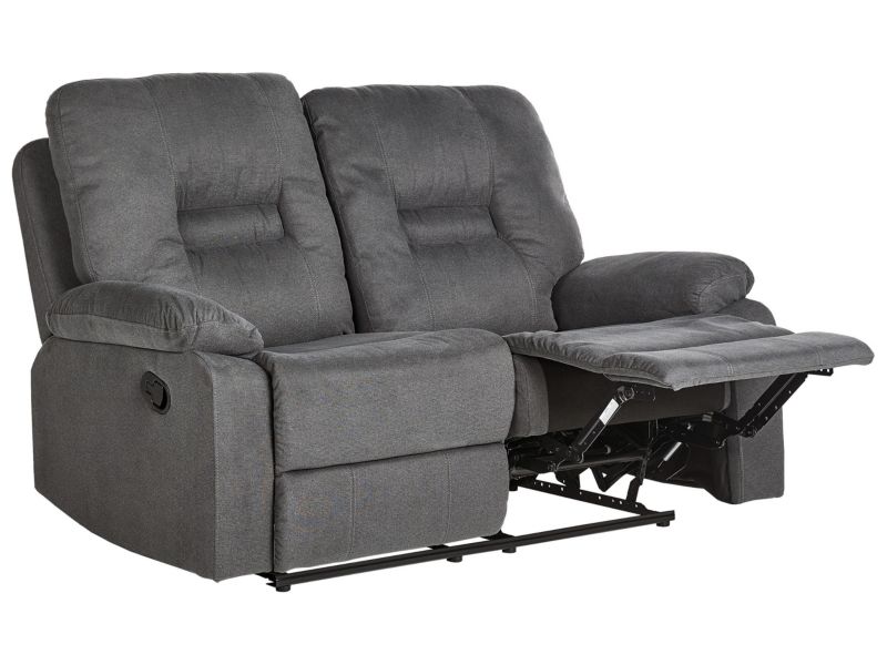 Sofa z manualną funkcją relaksu 2-osobowa szara Bergen ii 1 szt.