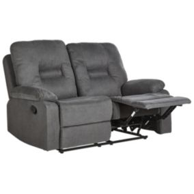 Sofa z manualną funkcją relaksu 2-osobowa szara Bergen ii 1 szt.
