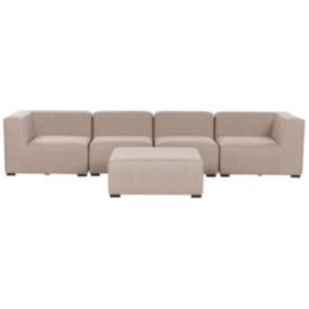 Sofa z ottomaną Arezzo Beżowy 1 kpl