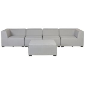 Sofa z ottomaną Arezzo Jasnoszary 1 kpl