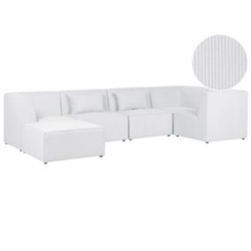 Sofa z ottomaną Lemvig Złamana biel Lewostronny 1 kpl