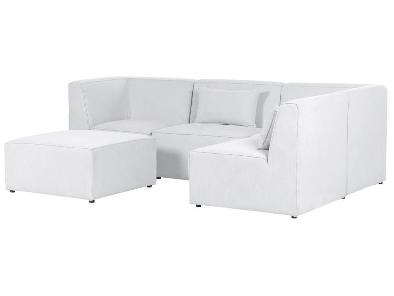 Sofa z ottomaną Lemvig Złamana biel Lewostronny 1 kpl