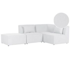 Sofa z ottomaną Lemvig Złamana biel Lewostronny 1 kpl