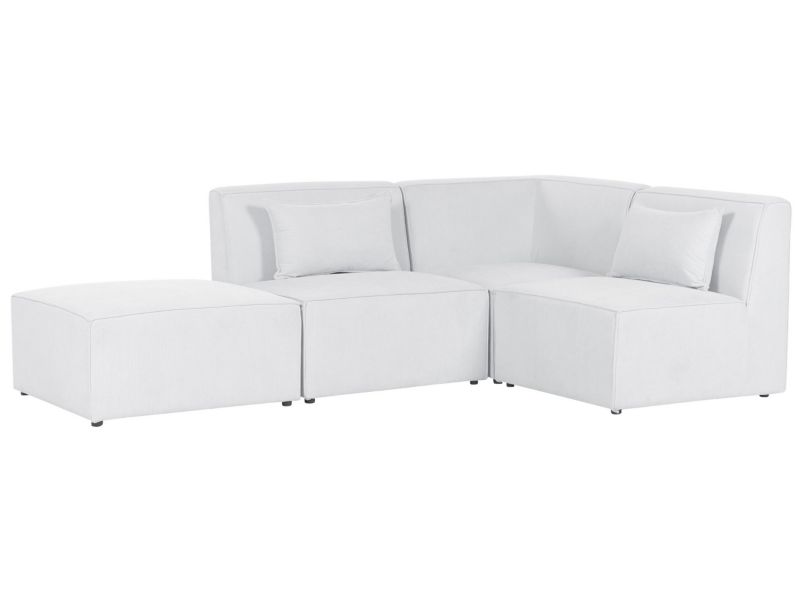 Sofa z ottomaną Lemvig Złamana biel Lewostronny 1 kpl
